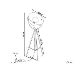 Beliani Staande Lamp THAMES - Zwart Staal -Beroemde Verlichtings Winkel 9362f6698d29441b91f878168bc422c3