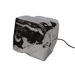 Industriële Tafellamp Rocks Chrome Glas - 28x28x28 Cm - Glas - Zilverkleurig -Beroemde Verlichtings Winkel 9a50ef9227084151b4ee6d69391cd782