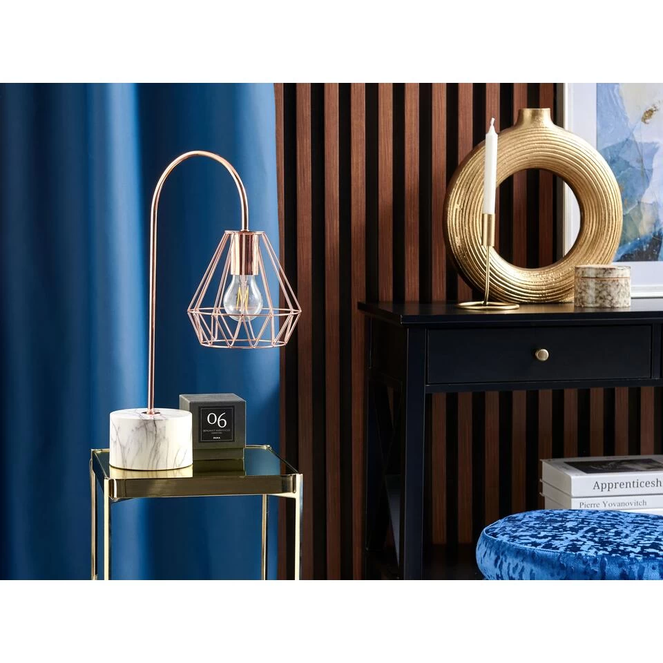 Beliani Tafellamp MOONI M - Koper Metaal 6 Beliani Tafellamp MOONI M - Koper Metaal - Afbeelding 4