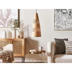 Beliani Hanglamp SUAM - Lichte Houtkleur Bamboehout -Beroemde Verlichtings Winkel a53a88f0b7da409cba867b6097ea6272