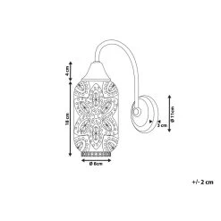 Beliani Muurlamp SYSOLA - Zilver Metaal -Beroemde Verlichtings Winkel a8cf11f69a414d6f85cfdc7e83fbabb6