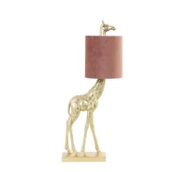 Tafellamp Giraffe - Goud/Roze - 26x16x61cm -Beroemde Verlichtings Winkel b14ba0eb370d444d833f46907e57b6fd