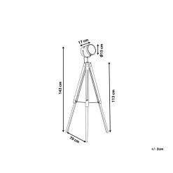 Beliani Staande Lamp ALZETTE - Wit Dennenhout -Beroemde Verlichtings Winkel b2a2e70ebe8e4168966638fd648dbe2b