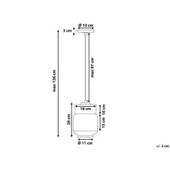 Beliani Hanglamp JURUA - Zwart Glas -Beroemde Verlichtings Winkel b3a82e9019a1489aa03d5b1db19401f5