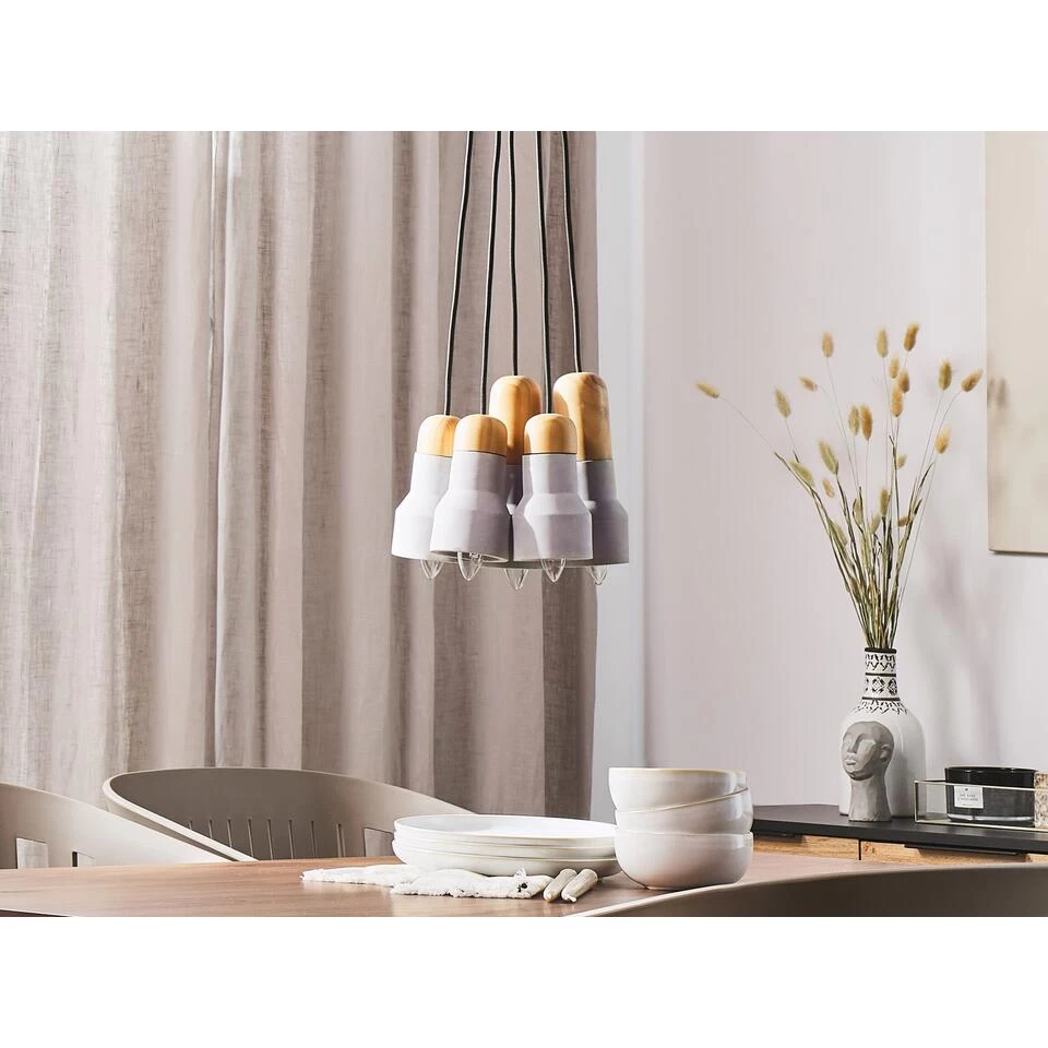 Beliani Hanglamp APURE - Grijs Beton 6 Beliani Hanglamp APURE - Grijs Beton - Afbeelding 4
