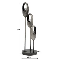 Industriële Tafellamp Kenzie Metaal 3-lichts - 21x21x69 Cm - Metaal - Grijs -Beroemde Verlichtings Winkel ed49eebc1328429697ce649d11c9498e