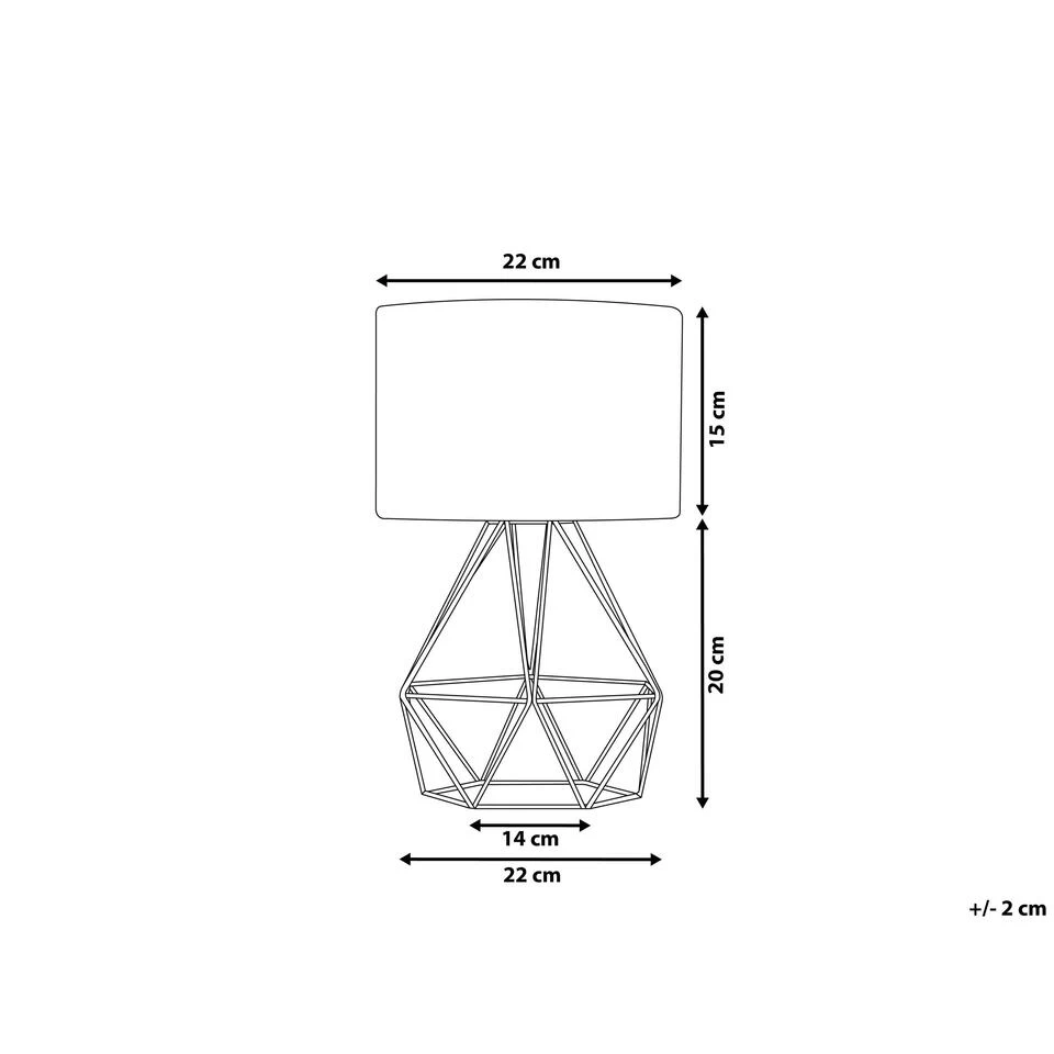 Beliani Bedlamp MARONI - Zwart Metaal 5 Beliani Bedlamp MARONI - Zwart Metaal - Afbeelding 3