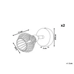 Beliani Muurlamp VOLGA - Koper Metaal -Beroemde Verlichtings Winkel fe71f6d47e9f4da1b1c3719b0f8e4dd8